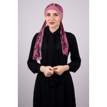 Hürrem Bone Gül Kurusu Pratik Hazır Geçmeli Tesettür Bone Sandy Kumaş Desenli (545491019) Gülkurusu