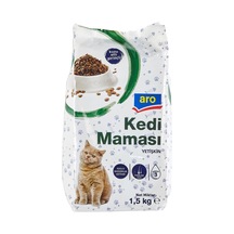 Aro Yetişkin Kedi Maması 1,5 Kg Kuzu Etli Pirinçli Kuru Mama Tarı