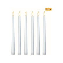 Willowhaven 6 Adet Beyaz Led Flamalı Pil İle Çalışan Dekoratif Mum - Yemek Masası, Parti, Düğün Beyaz