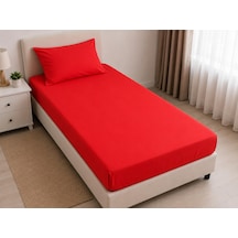 Tek Kişilik Çarşaf 160x200+30 Cm Kırmızı Çok Renkli