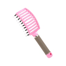 Yifomall Doğal Domuz Kılı Fırçası - Masajlı Saç Açıcı Tarak, Rahat Tutma Sapı İle Kadınlar İçin