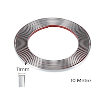 Yapışkanlı Nikelaj Şerit Bant Çıta 11mm 10 Metre Krom