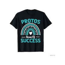 Flood Of Style Protos Başarı Evi Pozitif Gökkuşağı Hediye Komik T-shirt Erkekler Kadınlar Için % 100% Pamuk Çok Renkli