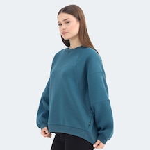 Slazenger VIA Kadın Oversıze Petrol Sweatshirt