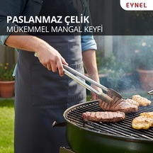 Klasik Metal Mangal Maşası 36 Cm-32 Cm-27 Cm Uzun-kısa Boy Çelik Yemek Barbekü Izgara Kömür Köz