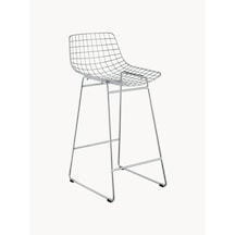 Westwing Wire Metal Bar Taburesi - Gümüş Rengi, Minimalist Ve Çok Yönlü Sandalye