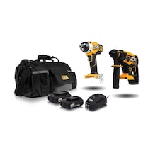 Jcb 18BLRH Kömürsüz Kırıcı-Delici + 18ID Darbeli Vidalama + 18 V 4.0 Ah Çift Akülü Set Jcb 18BLRH Kömürsüz Kırıcı-Delici + 18ID Darbeli Vidalama + 18 V 4.0 Ah Çift Akülü Set