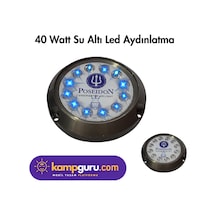 Poseidon Yeni 12 Ledli Mavi 12 Volt - 24 Volt, 40 Watt Led Su Altı Aydınlatma