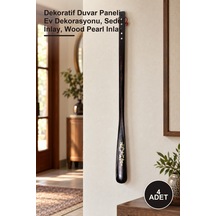 4 Adet Ahşap Sedefli Kerata Dekoratif Duvar Paneli, Ev Dekorasyonu, İnlay, Wood Pearl Inlay