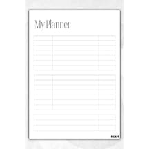 Zamansız Çok Amaçlı Günlük Haftalık Aylık Planlayıcı - A4 Ebat Yapılacaklar - 30 Yaprak - Planner - 2602 Çok Renkli