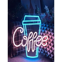 Coffee Bardak Neon Tabela Renkli