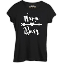 Mama Bear Siyah Kadın Tshirt 001