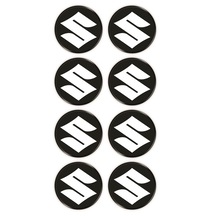 Suzuki Logo 8'Li Koruma Takozu 3D Sticker Etiket Siyah Beyaz