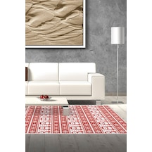 Alanur Home Kaymaz Dijital Mutfak & Salon Halı Trend E5184 Kırmızı