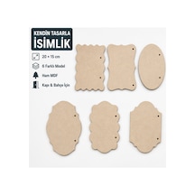 Arliadesign Çukurova Ahşap Lazer Kendin Tasarla 6 Lı Kapı Ve Bahçe İsimliği Seti 20x15 Cm Ham Mdf