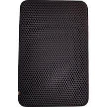 Cattie Premium Cattie Altıgen Model Kum Toplayıcı Fonksiyonel Kedi Paspası Siyah 50X75 Cm Siyah