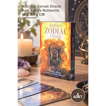 5 Adet Zodiac Oracle Tarot Kartı Astroloji Temalı Oracle Kart, Fal Ve Rehberlik, 10,5 X 7,5 Cm