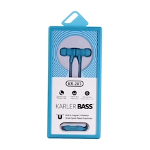Karler Bass Kr-207 Mıknatıslı Kablolu Kulaklık - Mavi