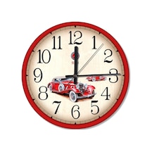 Nostaljik Otomobiller Ahşap Duvar Saati (407344139) Ahşap