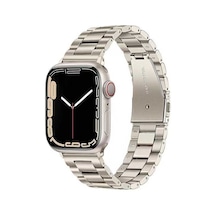 Watch Ultra 49mm Kordon Uyumlu Krd-04 Metal Strap Kayış Tgco- Starlight
