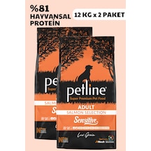 Petline Sensitive Skin & Coat Deri ve Tüy Sağlığı İçin Somonlu Yetişkin Kuru Köpek Maması 2 x 12 KG
