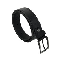 Süzer Deri Siyah Hakiki Deri Desenli Çift Dikişli Model 4 Cm. Genişlikli Spor Kemer - 400-28 Siyah