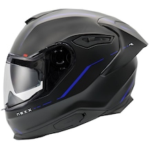 Nexx Y.100R React Kapalı Motosiklet Kaskı Mavi - Mat Siyah