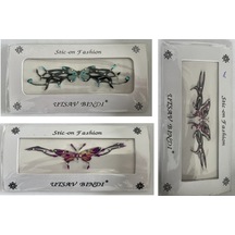 Airbrush Tattoo Taşlı Yapıştırma Dövme 3'lü Set6