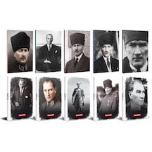 10lu Atatürk 64 Sayfa 13,5x19,5cm Defter ve 176Sayfa Planlama Defteri Seti -3