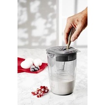 Kapaklı Mikser Kabı 1 Litre Sıçratmayan Çırpma Mikser Kabı, Kapaklı Çırma Kabı 50 x 22