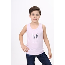 Toontoy Kids Toontoy Erkek Çocuk Baskılı Atlet Açık Lila
