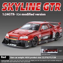 Nissan Skyline Gt-r R34 Liberty Walk Kırmızı Siyah 1/24 Araba Diecast Model