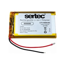 Sertec 855080 3.7v 4000mah Devreli Li-polymer Pil 1.5a