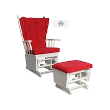 Asedia Mama Puflu Lake Kırmızı Minderli Sallanan Emzirme Koltuğu