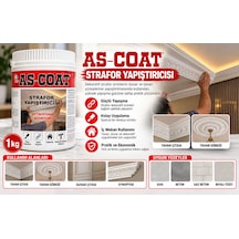 As-coat Strafor Yapıştırıcısı Su Bazlı, Solventsiz, Kullanıma Hazır 1 Kg