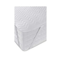 Altın Karma Kapitoneli Sıvı Geçirmez Alez 160x200 Cm Çift Kişilik Köşe Lastikli Beyaz