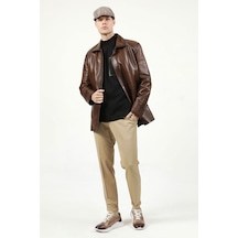 Dericlub Colorado Erkek Gerçek Deri Kaban Camel Antik Camel