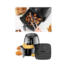 21,5 Cm Kare Silikon Airfryer Ve Fırın Pişirme Matı Isıya Dayanıklı Yanmaz Yapışmaz Renkli