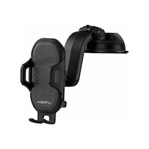 Armor Series Hp-aa03 Güçlü Vakumlu Vantuzlu Araç İçi Telefon Tutucu - Tek Elle Kullanım Imkanı Sunan Metal Ve Plastik Gövdeli Torpido/ön Cam Uyumlu Araç Tutacağı