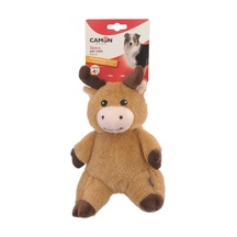 Camon Gıcırtılı Polyester Ren Geyiği Ve Kunduz Karakterli Köpek Oyuncağı 22 Cm