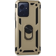 Newface - 966 - Xiaomi Redmi Note 12 4g Kılıf Sofya Yüzüklü Silikon Kapak - Novapazr - - Gold
