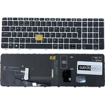 Hp Uyumlu Elitebook 850 G3 X7z29ec , 850 G3 X7z30ec Işıklı Klavye Siyah Tr Gümüş Çerçeveli