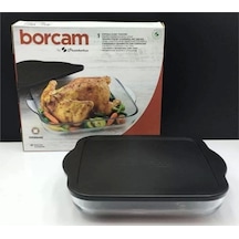 Paşabahçe 59024 Borcam Siyah Kapaklı Fırın Tepsisi 28x28cm Siyah