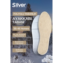 Silver Isı Koruyucu Keçe Ayakkabı Tabanlığı - Naturel Kışlık Taban 35-45