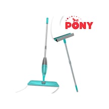 Pony Süper Sprey Mop Paspas Teleskopik Saplı Cam Sileceği Yeşil 2'li