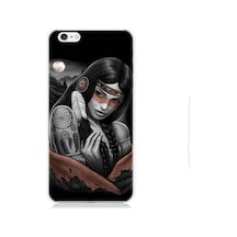 Apple Uyumlu iPhone 6 Kızılldereli Kız Dreamcatcher Desenli Silikon Kılıf