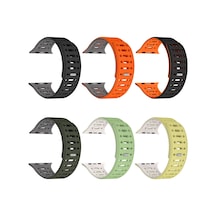 Watch 10 46mm Uyumlu Zore Krd-124 Silikon Kordon Strap Kayış-sarı