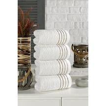 Casnack Diana Havlu Seti 4'lü 800gr. 50x90cm - Krem