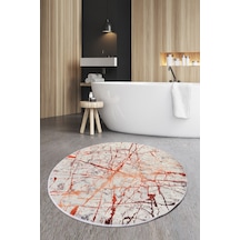 Shıne Djt Çap 140 Cm Banyo Halısı, Paspas Çok Renkli