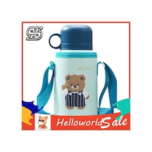 Helloworld İçecek Şişesi Taşıması Kolay Karikatür Çocuk Termal Su Şişesi